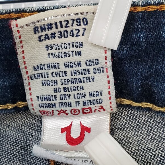 True Religion Women 28 Jeans Dark Low Rise Skinny Stretch Denim Classic Logo - Picture 10 of 13